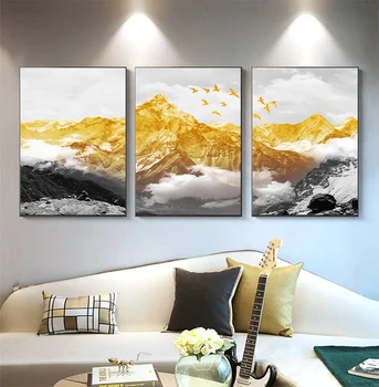 Rašalinis spausdinimas plakatai, drobė nuotrauką gamykloje tiesiogiai paprasta Šiaurės kabo nuotrauka, aukso kalnų paukščių, sniego kalnų kambarį