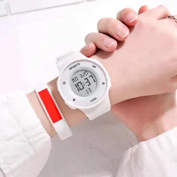 Reloj mujer Prabangūs Moteriški Skaitmeninis LED Watch Data Sportas Lauko Elektroninių Žiūrėti Moterų apyrankės žiūrėti женские часы недорого W1