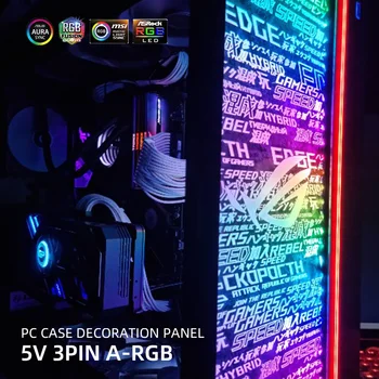 RGB Apšvietimo Skydelis PC Atveju Transperant Apdailos VGA Backplate A-RGB 12V/5V AURA SYNC Vandens aušinimo Pritaikyti MOD LED Valdyba