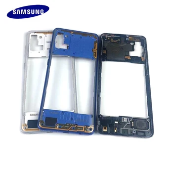 Samsung Galaxy A21S A217 A217F Būsto Vidurį Rėmo Plokštelės Atveju + Galinio Dangtelio, Baterijos Galinių Durelių Dangtelio vaizdo Kameros Objektyvas, Remontas, Dalys