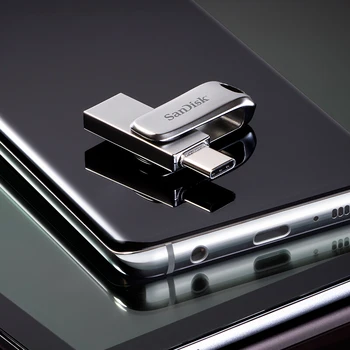 Sandisk SDDDC4 Tipas-C Ultra Dual OTG 64GB 32GB USB3.1 256 GB 128GB Pen Ratai Smartfon Pendrive Saugojimo Flash Drive