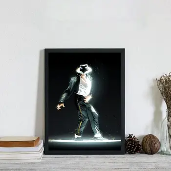 Sienos Menas Nuotraukos, HD Spaudinių Michael Jackson Muzikos Vyras Kietas Plakatas Namų Dekoras Drobė Paveikslų, Modulinės be Rėmelio Už Kambarį