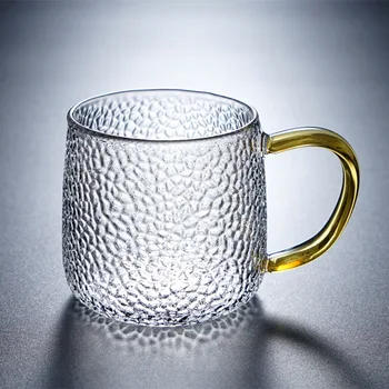 Skaidraus stiklo, karščiui atsparaus Kavos Puodelis kūrybos namų ūkių kavos puodelis su rankena