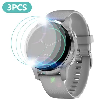 Smart Priedai Smartwatch raštas Sprogimų Grūdintas Stiklas Screen Protector Kino Garmin Vivoactive 4 3PCS