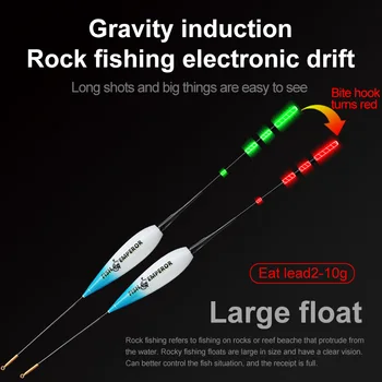 Smart Žvejybos Plaukti Nustatyti Gravity Jutiklis Led Elektros 2g 5g 7g 10g Labai Plūdrumo Kroviklio Komplektas + 5vnt Baterijos 24 Val. Pristatymas