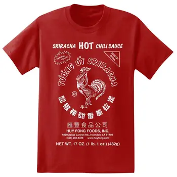 Sriracha Hot Chili Padažas Irwindale Raudona vyriški T-Shirt Naujas Vyrų 2018 M. Vasaros Apvalios Kaklo VYRIŠKI Marškinėliai Basic Viršūnės