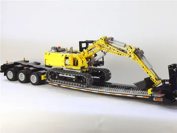 SS-13477 Suderinamas su LEGO Užsakymą MACK Mažas Berniukas Priekaba Kūrimo Bloką Dideli puspriekabės, Priekabos Asamblėjos Švietimo Žaislai