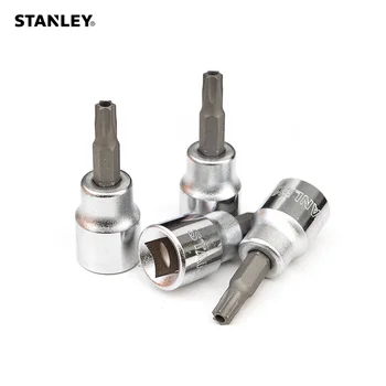 Stanley 1-Gabalas 3/8 1/2 ratai saugumo uždoris torx bit kištukinis lizdas, su skyle TT10 TT15 TT20 TT25 TT27 TT30 TT40 TT45 TT50 TT55