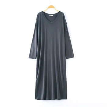 Suknelė elastinga oda-draugiškas nightdress modalinis ilgomis rankovėmis moteriška prarasti didelės apimties riebalų MM naktį suknelė namų sijonas seksualus temperamentą