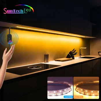Suntech,5V USB Led Juostelė Su Jutiklis, LED Juostos Ranka Valyti Garbanojimo Jutiklis Šviesos Diodas dega TV Apšvietimu, Virtuvė,drabužinė