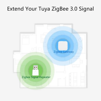 Tuya ZigBee 3.0 Signalo Kartotuvų USB Extender Pažangaus Gyvybės ZigBee Prietaisų, Jutiklių Plėsti 20-30M Protingo Namo Automatizavimo Modulis
