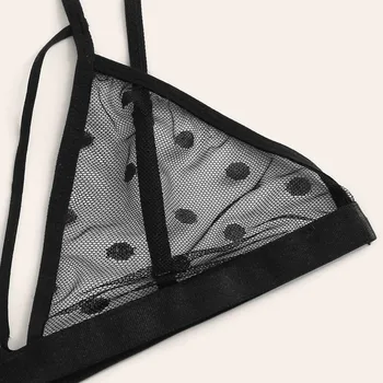 Tuščiaviduriai Apatinis Trikotažas Moterims, Nėriniai Seksualus Apatinis Trikotažas Nustatyti Ponios Susijusi Seksualus Apatinis Trikotažas Push Up Apatiniai Trijų Taškų Bikini Underwear Rinkinys