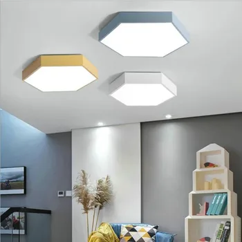 Ultra-plonas LED Šešiakampe Lubų Lempa Kambarį Miegamasis Praėjimo Koridorius, Veranda Šiuolaikinių Namų Puošybai Šviesos Apšvietimas