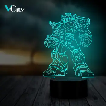 VCity Transformatoriai 3D Naktį Šviesos Stalo Lempa Apšvietimas LED USB Miegamasis Dovanas Vaikams Berniukams Optimus Prime Kamane Gerbėjai Žibintai
