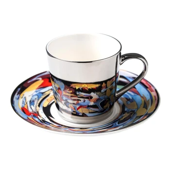 Veidrodis Kavos Puodelis Specular Atspindys Picasso Tapybos Arbatos Puodelius ir Lėkštes Šaukštu, Kūrybos Coffeeware