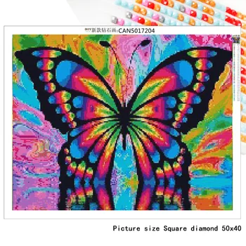 Volledige diamant 5D digitale sorteren diamant schilderij vlinder 