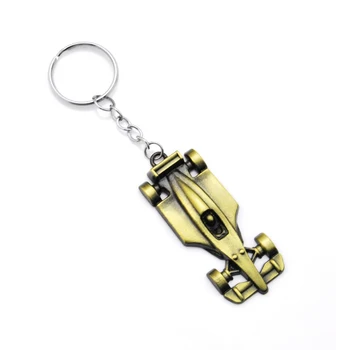Vyriški Formulės Lenktyninį Automobilį Key Chain Vyrų Derliaus Aukso Spalvos Metalo Automobiliai keychain Ant Pagalvių Kelnes Vyrų Papuošalai Draugai Dovanos