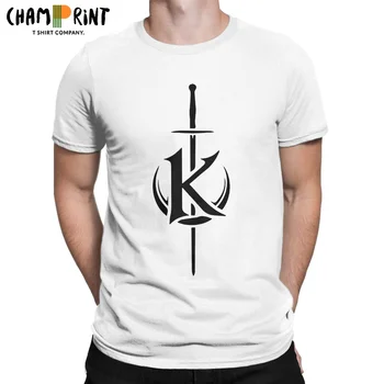 Vyriški Kaamelott King Arthur Logotipas T Marškinėliai Grynos Medvilnės Viršūnes Juokinga Trumpas Rankovės Crewneck Tee Marškinėliai Šalis, T-Shirt