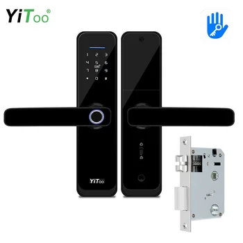YiToo X2 Wifi Smart Elektroninės Durų Užraktas Su TTlock PROGRAMĄ Nuotoliniu būdu / Biometrinių pirštų Atspaudų / Rfid Kortelę / Slaptažodį / Raktas Atrakinti