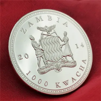 Zambijos 1000 Kvača Kopijuoti Monetos Afrikos Liūtas Gyvūnijos Progines Monetas