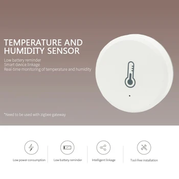 ZigBee 3.0 Smart Temperatūros Ir Drėgmės Jutiklis (Tuya Baterija Nuotolinio Valdymo Pultas, Temperatūros Jutiklis Protingo Namo Su Alexa