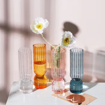 Šiaurės Stiklo Vaza Mažų Stiklo Burbulas Vazos Gėlių Kompozicijų Namų Dekoro Priedai Šiuolaikinio Gyvenimo Kambario Ornamentu