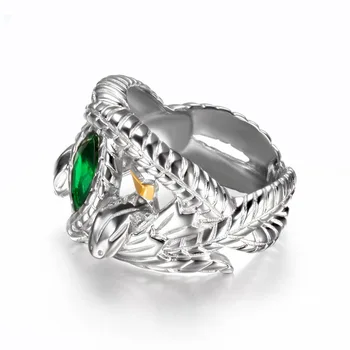Žavesio Moteris Vyras Smaragdas Žalia Akmens Žiedas, Nekilnojamojo 925 Sterlingas Sidabro Vestuvinis Žiedas Senovinių Vestuvinių Žiedų, Moterims, Vyrams