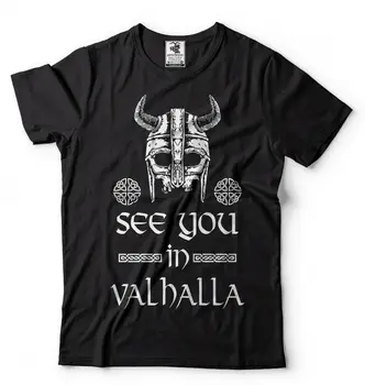 Žr. Jūs Valhalla T-Shirt Ragnar Lothbrok Vikingai T-Shirt Viking Naujas Mados Vyrams/Vyrams Vyrams Viršūnes Kietas, O Kaklo T-Shirt Grafikos Tees