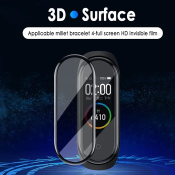1/2/3/5vnt 3D Apsauginė Stiklo Plėvelė Xiaomi Juosta 5 Screen Protector Nulio Įrodymų Xiaomi Band5 Minkštas Kino Smart Watchband