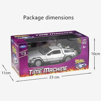 1:24 DMC-12 delorean atgal į ateities Laiko Mašina Diecast Lydinio Automobilių Metalo Žaislas Automobilio Modelį vaikams, Žaislų, Dovanų Kolekcija