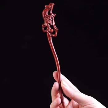 1-Kinų stiliaus Mediniai Plaukų trumpaplaukis Rhino Horn Violetinė Santalas Plaukų Įrašą Priedai Kinijos Han Drabužiai Suknelė, Plaukų Stick