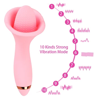 10 Greičio Žodžiu Lyžis Sekso Žaislas Moterims, Liežuvio Spenelių Vibratorius Gyvis Masažas Moterų Masturbator Blowjob Klitorio Stimuliatorius