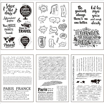 11*16cm tekstas Paryžiaus Skaidrus Aišku, Antspaudai / Silikono Riebokšliai Roller Antspaudą 