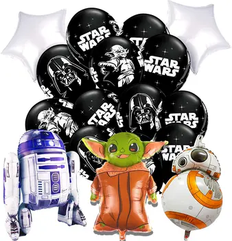 17 vienetų Star Wars balionai, kūdikių Yoda balionų puokštė apdaila 