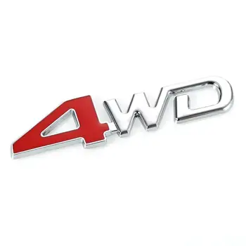 1pcs 3D 4WD Logotipą, Automobilių Lipdukas 