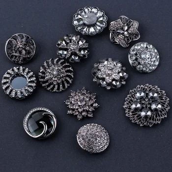 1pcs aukščiausios klasės kūrybos gėlių formos Kailis Mygtuką išskirtinį prabangos amatų deimantų tuščiaviduriai mygtuką universalus priedai