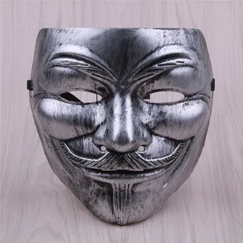 1pcs V for Vendetta Mask Helovino Maskaradas Baisu Šalies Prekių Cosplay Kostiumų Aksesuaras Rekvizitai Anoniminiai Kino Guy Fawkes