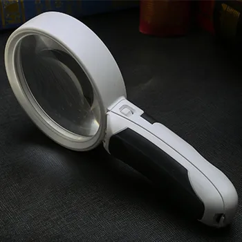20 Kartų Optinis Didinamasis Stiklas Su LED Žibintai Skersmuo 80mm Kišeninis didinamasis stiklas su Apšvietimu Skaityti lupa con luz led