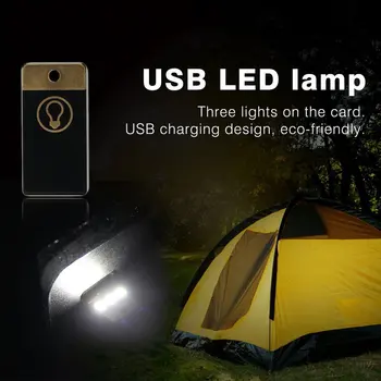 2017 NAUJAS Mini USB Power LED Lemputė 2 W ultra low power 2835 žetonų Kišenėje Kortelės Lempos Nešiojamų Naktį Stovykloje Karšto Naujas