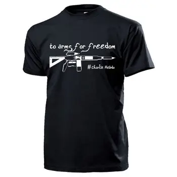 2020 Vyrai, Kietas Marškinėliai, Charlie Hebdo Je Suis) CHARLIE Stifte Waffe Freiheit solidarumo Marškinėliai Vasaros T-shirt