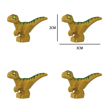 2021 Gyvūnų Pasaulyje Dinozaurų Parkas Mini Velociraptor Dinozaurų Kiaušinių 