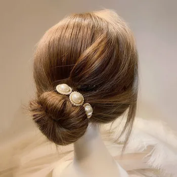 2021 Karšto Pardavimo Lady Pearl Kristalų Plaukų Pin Baroko Shell Plaukų Virvę Derliaus Gėlių Plaukų Stick Banketų, Vestuvių Plaukų Aksesuarai