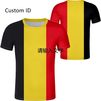 2021 m. vasarą T-shirt yra prancūzų Berger Spausdinti Foto nacionalinės vėliavos drabužių Belgijos T-shirt nemokamų užsakymą pavadinimas dieberger Berger juoda