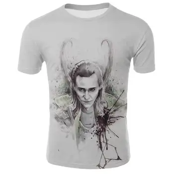 2021 Naujas Vasaros Vyrų Mados T-shirt Piktadarys Tamsius Pasaulio Loki 3D Spausdinimo T-shirt Jaunimo Laisvalaikio Harajuku trumpomis Rankovėmis Apvalios Kaklo