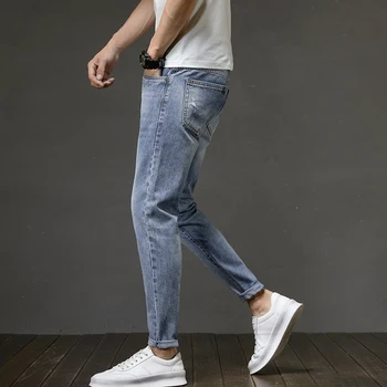 2021 naują atvykimo keturis sezonus džinsai vyrų mados elastingumą vyriški džinsai vyrų Slim fit medvilnės džinsai, Ilgos Kelnės. dydis 28-36