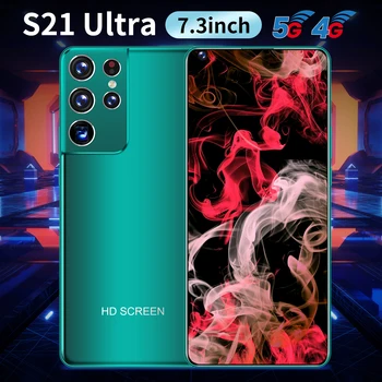 2021 S21 Utra 7.3 Colių Visą Ekraną Smartfon Pasaulio Versija 12G 512 GB 