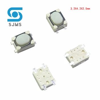 20pcs 3.2*4.2*2.5 mm Per Posted / SMD 12V 50MA Mygtukas Jungiklis Metalo Lytėjimo Micro Touch Tact Switch Interrupteur Tablette