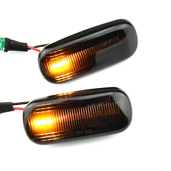 2vnt LED Dinaminis Posūkio Signalo Indikatorių Eilės Šoninis Veidrodis Lemputė Audi a3 8p a4 b8 b6 a6 c5 c7