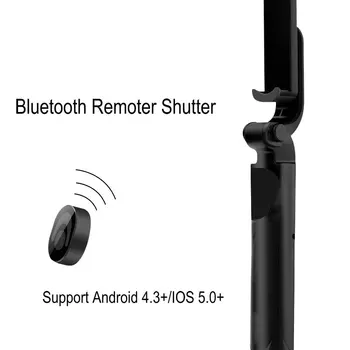 3 1. Selfie Stick Telefono Trikojo Ištraukiamas Monopodzie su Bluetooth Nuotolinio Smartfon Selfie Stick