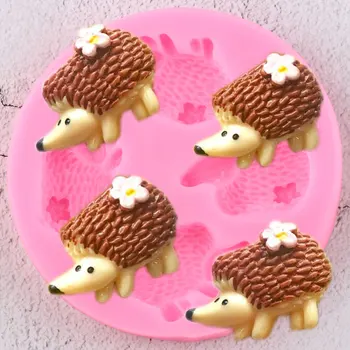 3D Ežys Silikoninės Formos Gyvūnų Šokoladas Minkštas Formuoti Kūdikio Gimtadienio Tortas Dekoravimo Priemonės 